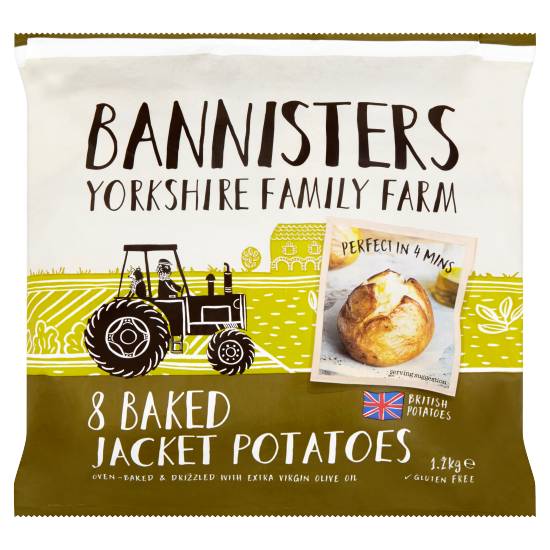Bannisters Yorkshire Family Farm Baked Jacket Potatoes (8 ct)