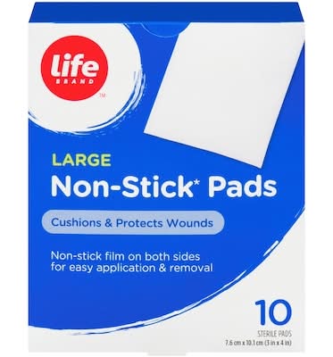 Life Brand Non-Stick Sterile Pad, 3x4 in (10 ct)