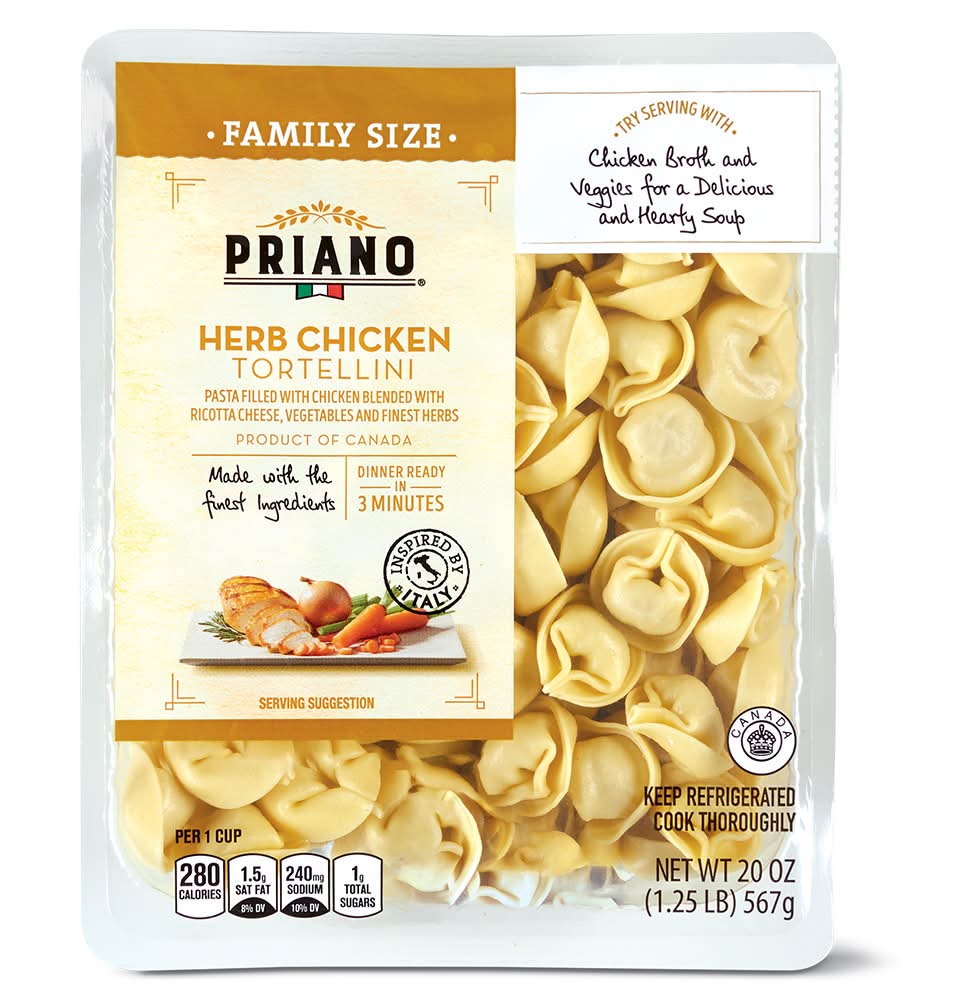 Priano Tortellini Family Size, Herb Chicken (20 oz)