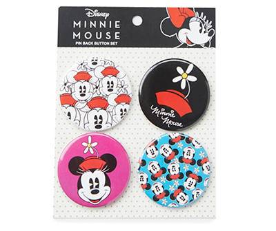 Minnie Mouse Retro 4-Piece Buttons Set