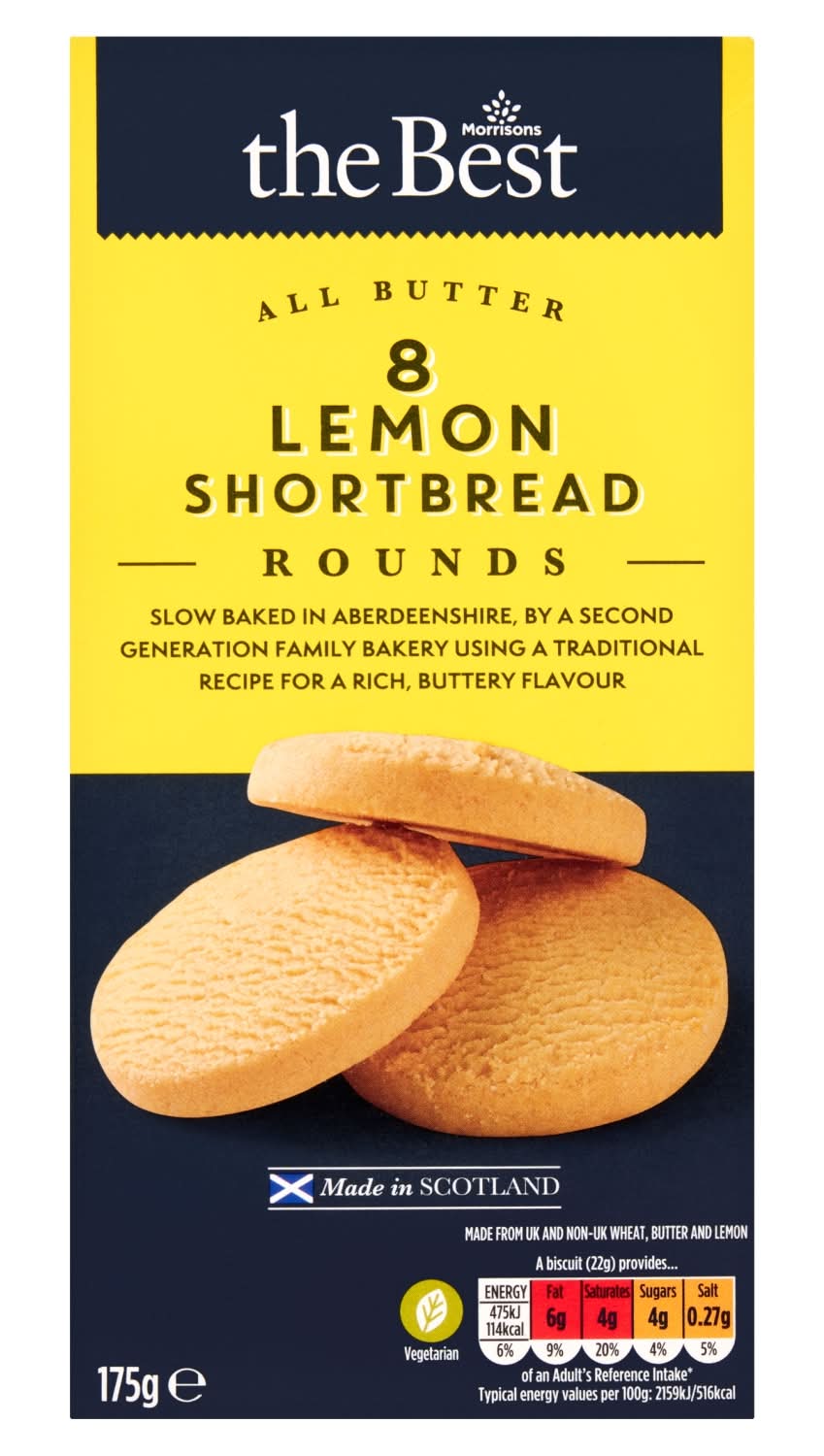 Morrisons The Best Lemon Shortbread Rounds 175g