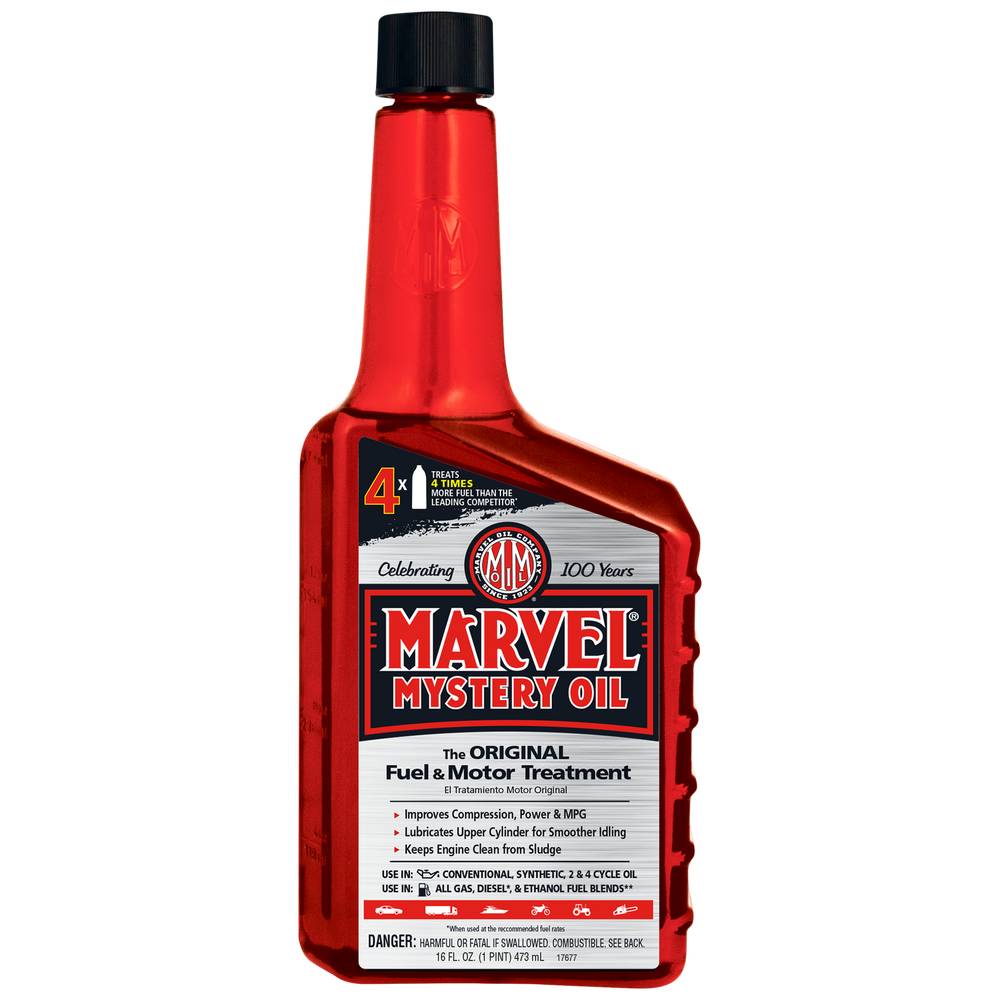 MARVEL Mystery Oil for 2-cycle or 4-cycle engines, 1 oz. Oil Treatment, Pour Spout Application Method | MM12R/50094