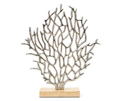 Sea Grass Sculpture Metal & Wood Tabletop Decor