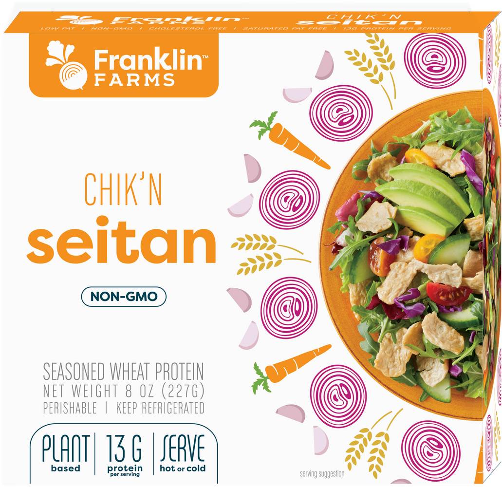 Franklin Farms Chik'n Seitan Seasoned Wheat Protein (6 x 8 oz)