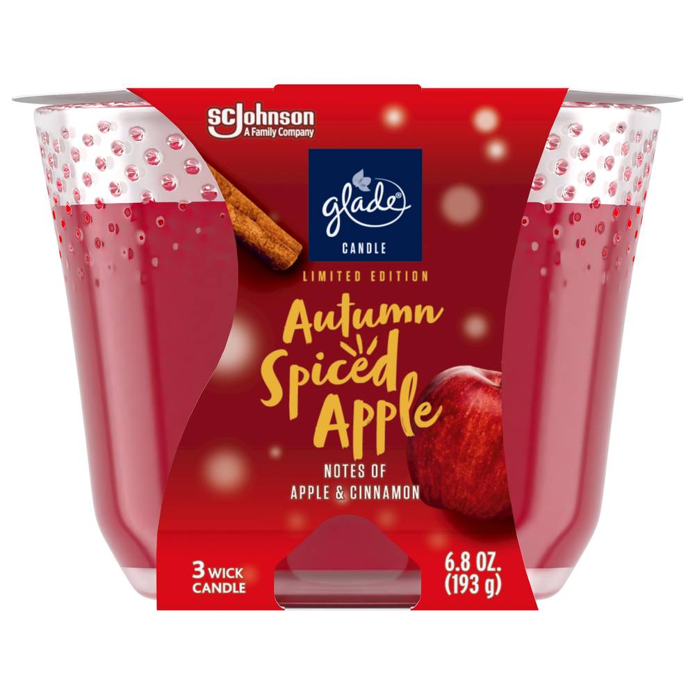 Glade Scented Candle Autumn Spiced Fragrance Infused With Essential Oils (6.8 oz)