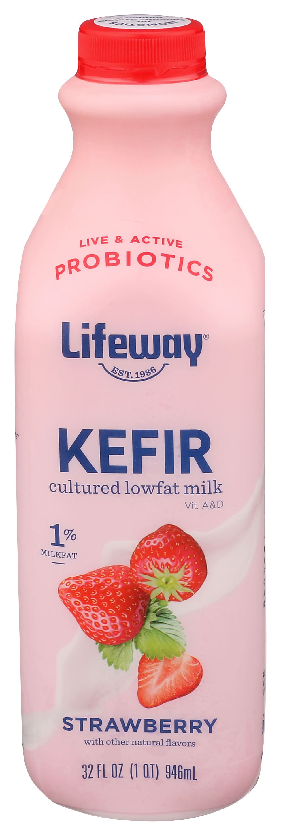 Lifeway Kefir Cultured Lowfat Milk, Strawberry (32 fl oz)