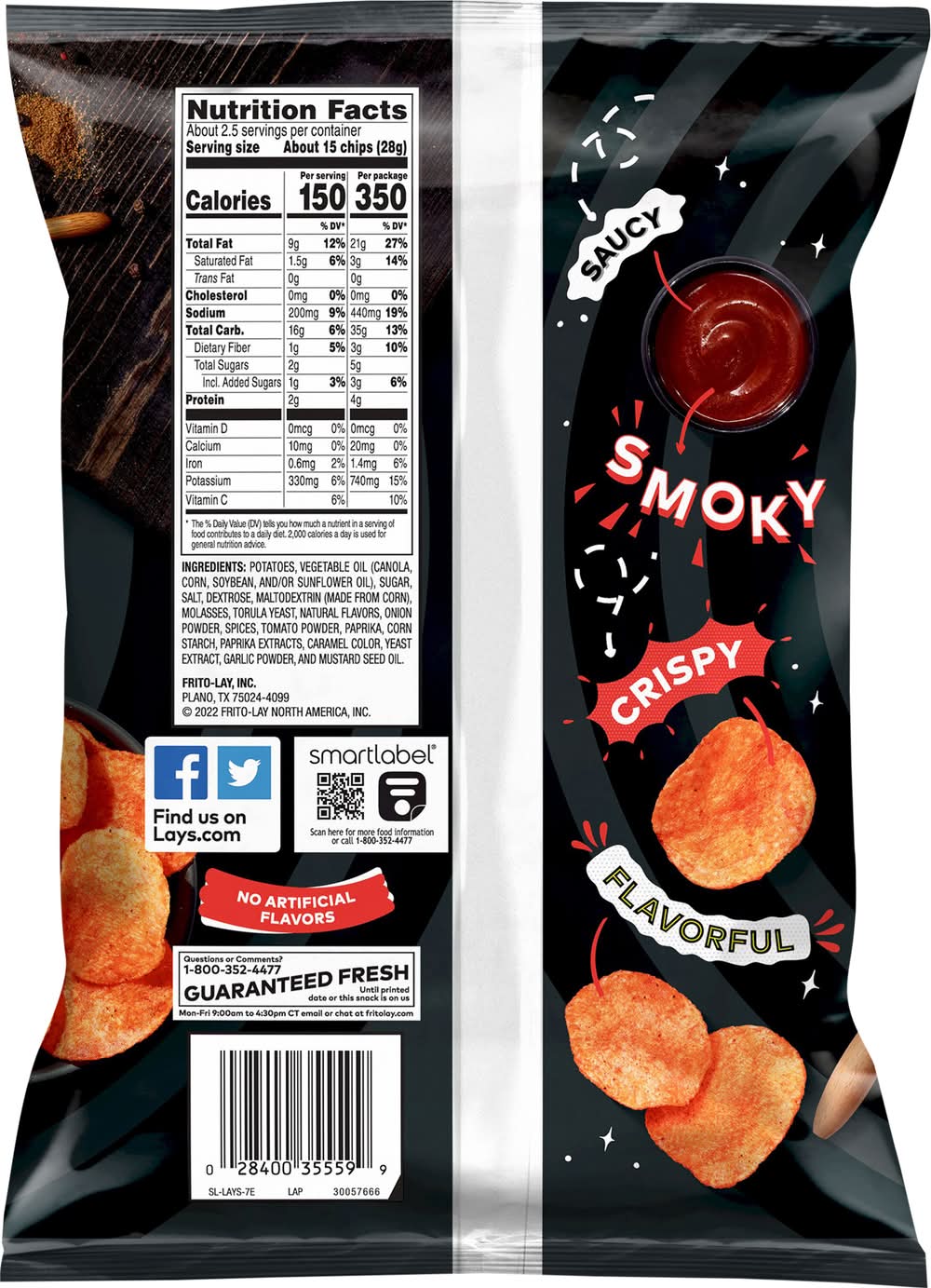 Lay's Potato Chips, Barbecue (2.25 oz) | Postmates