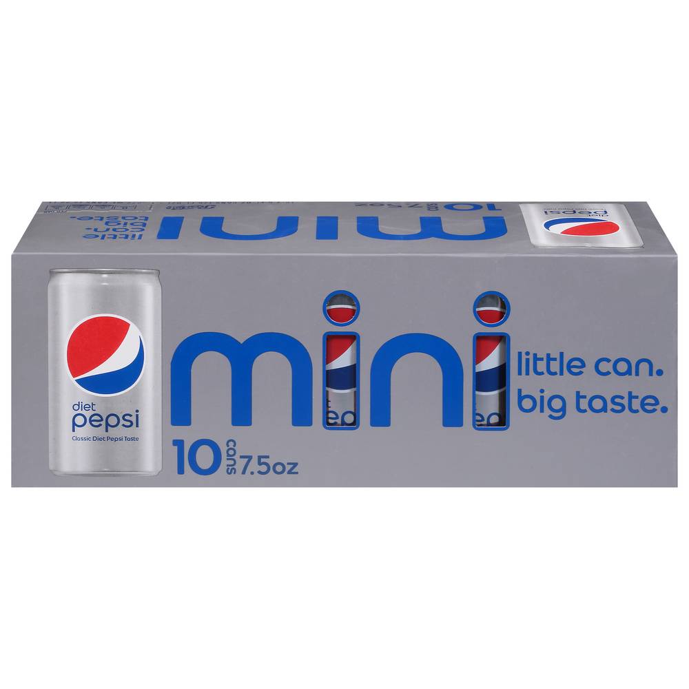 Pepsi Mini Diet Cola (10 x 7.5 fl oz)