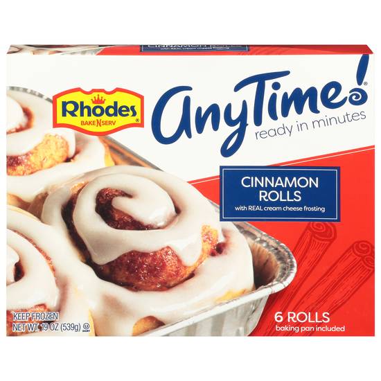 Rhodes Anytime! Cinnamon Rolls Baking Pan Included (6 ct)