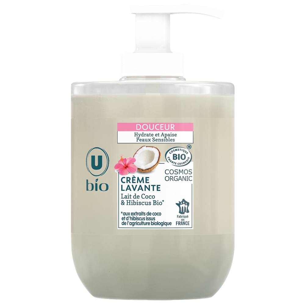 U Bio - Crème lavante douceur de lait de coco et hibiscus