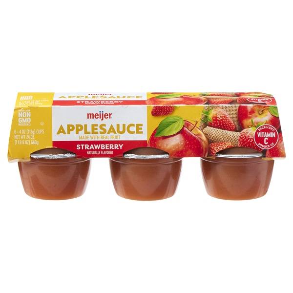 Meijer Strawberry Applesauce (6 ct/4 oz)