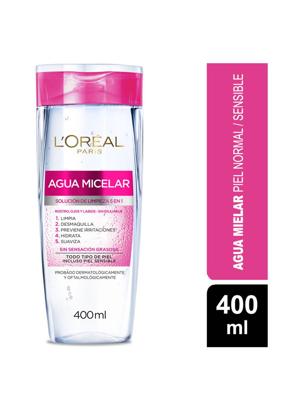 L'oréal agua micelar 5 en 1 hidra total 5 (botella 400 ml)