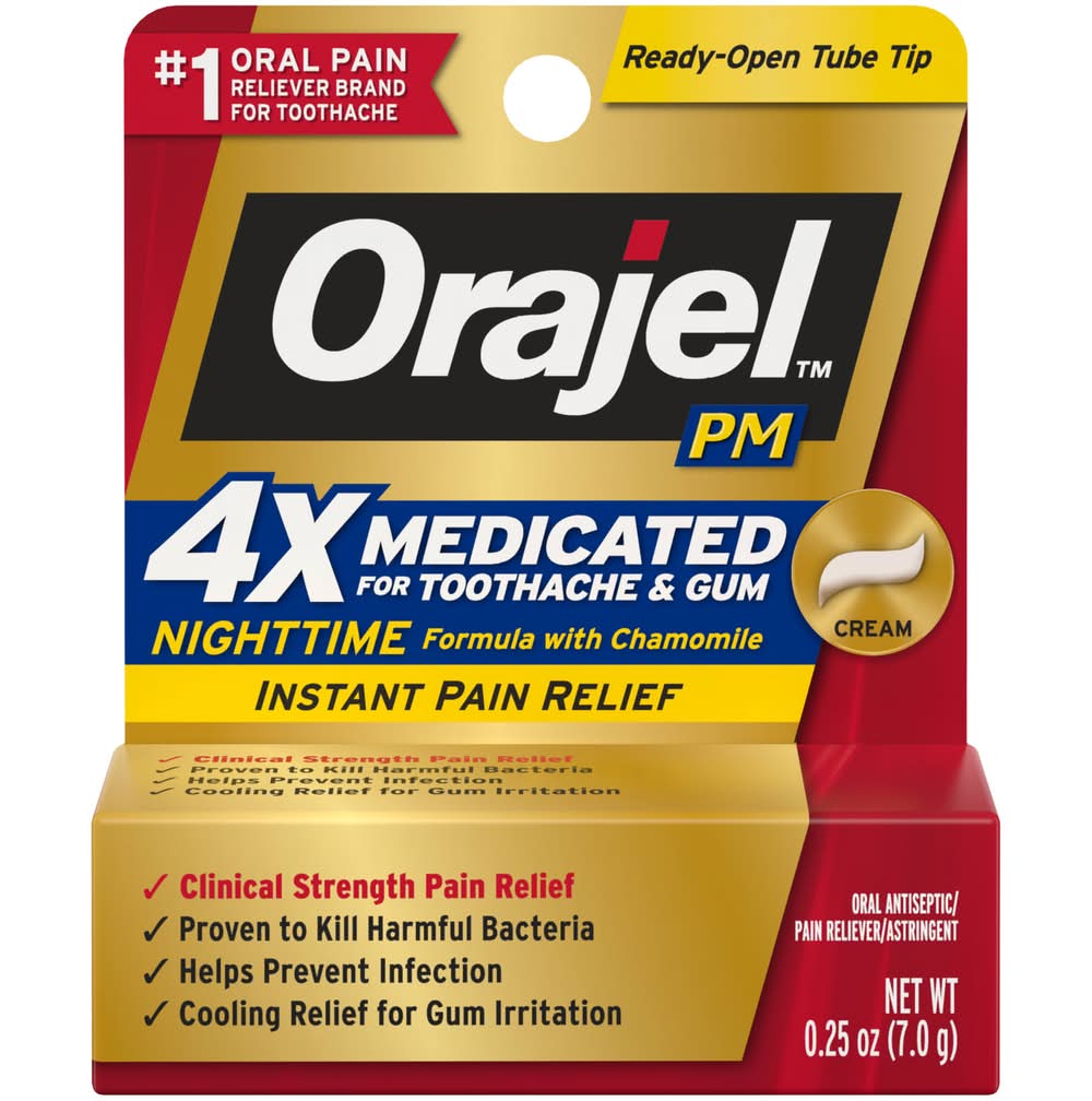 Orajel Severe Pm Toothache & Gum Relief Cream (0.25 oz)