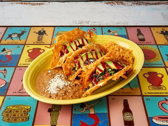 Black Bean Hash Taco Plate