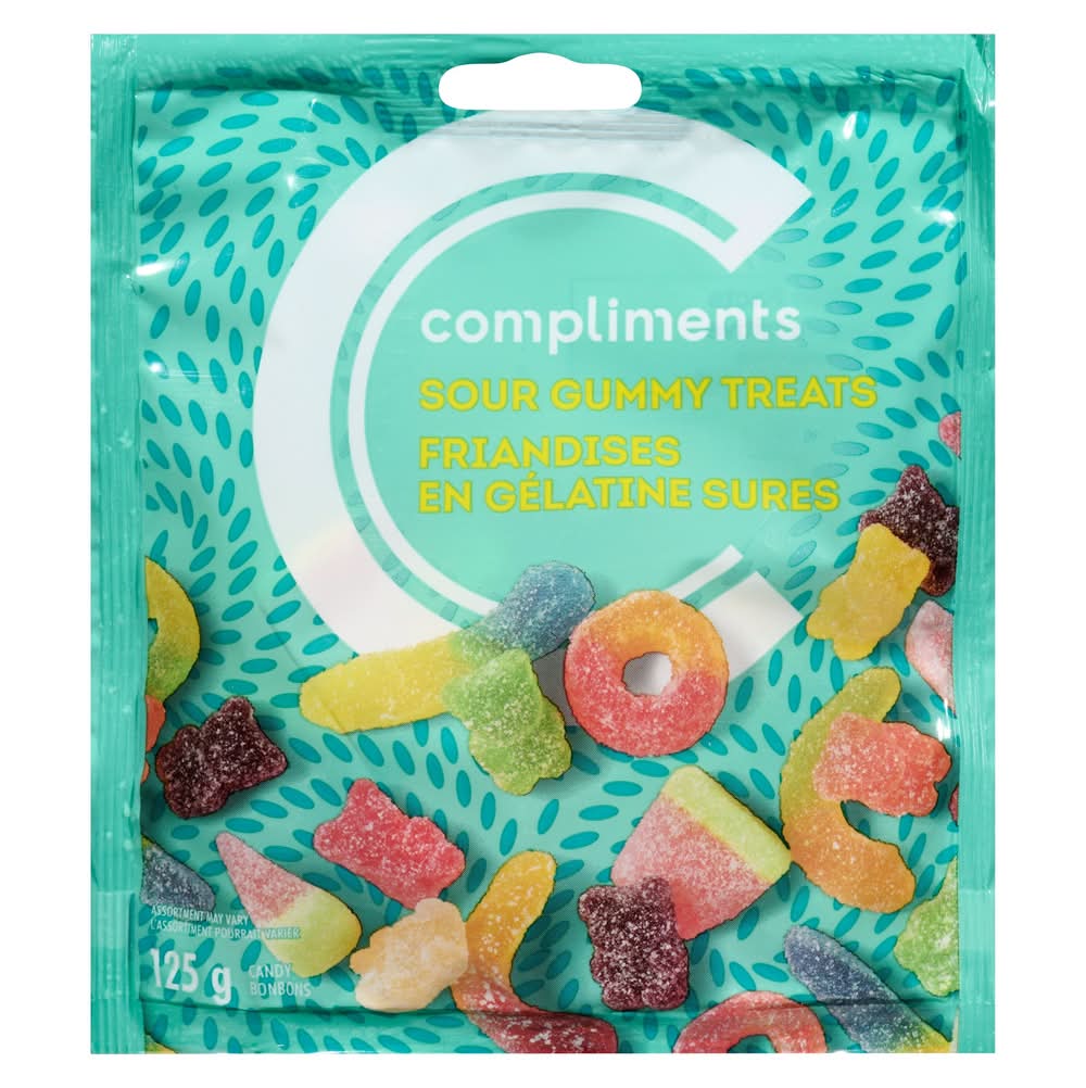 Compliments Candy Sour Gummy Treats (125 g)