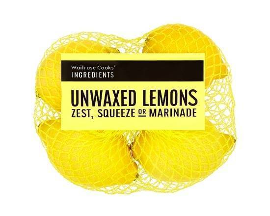 Waitrose Unwaxed Lemons 4pk