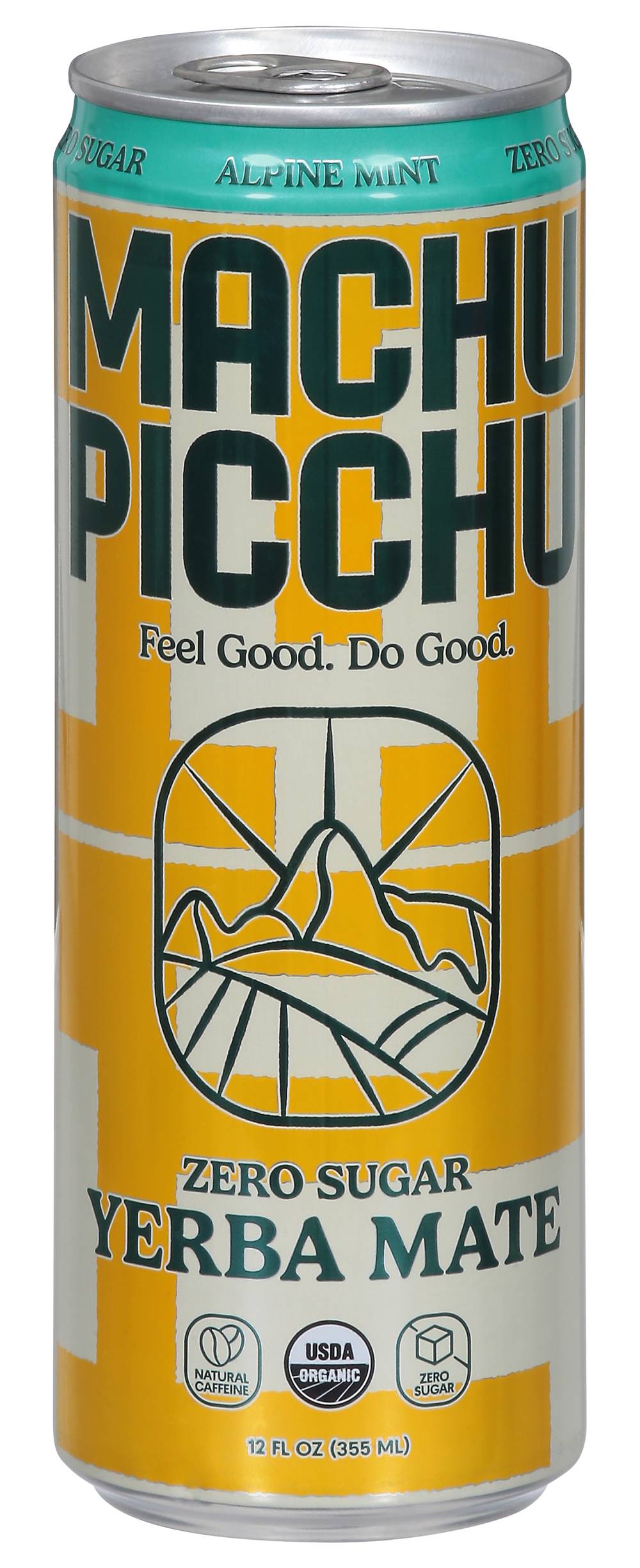 Machu Picchu Yerba Mate Energy Drink, Alpine Mint (12 fl oz)