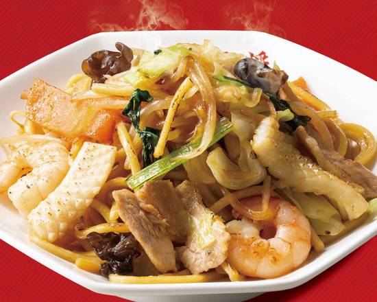 もちもち太麺の炒め焼きそば Thick and Chewy Noodle Stir-Fried Yakisoba