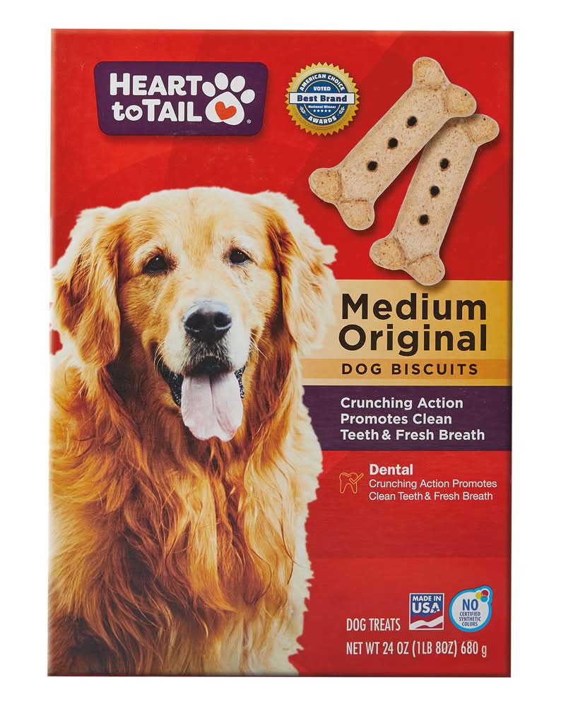 Heart to Tail Original Dog Treats Biscuits, M (24 oz)