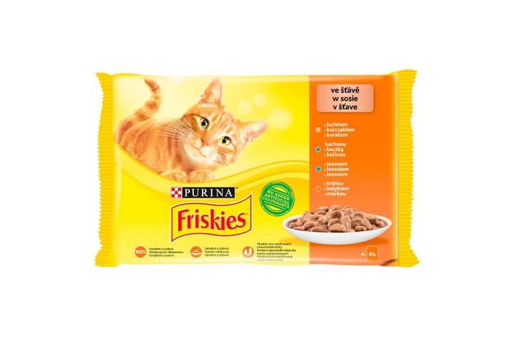 Purina Friskies Fish Mix - Wet Cat Food - 4x85g