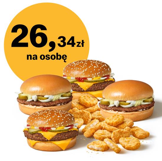 McNuggets® 20szt. + 2x Jalapeño Burger + 2x McRoyal®