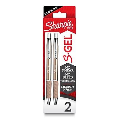 Sharpie S-Gel Metal RT Gel Pen, Medium Point, Black Ink, 2/Pack (2153654)