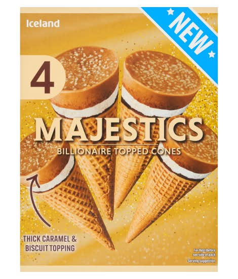 Iceland Billionaire Topped Cones (4 pack)