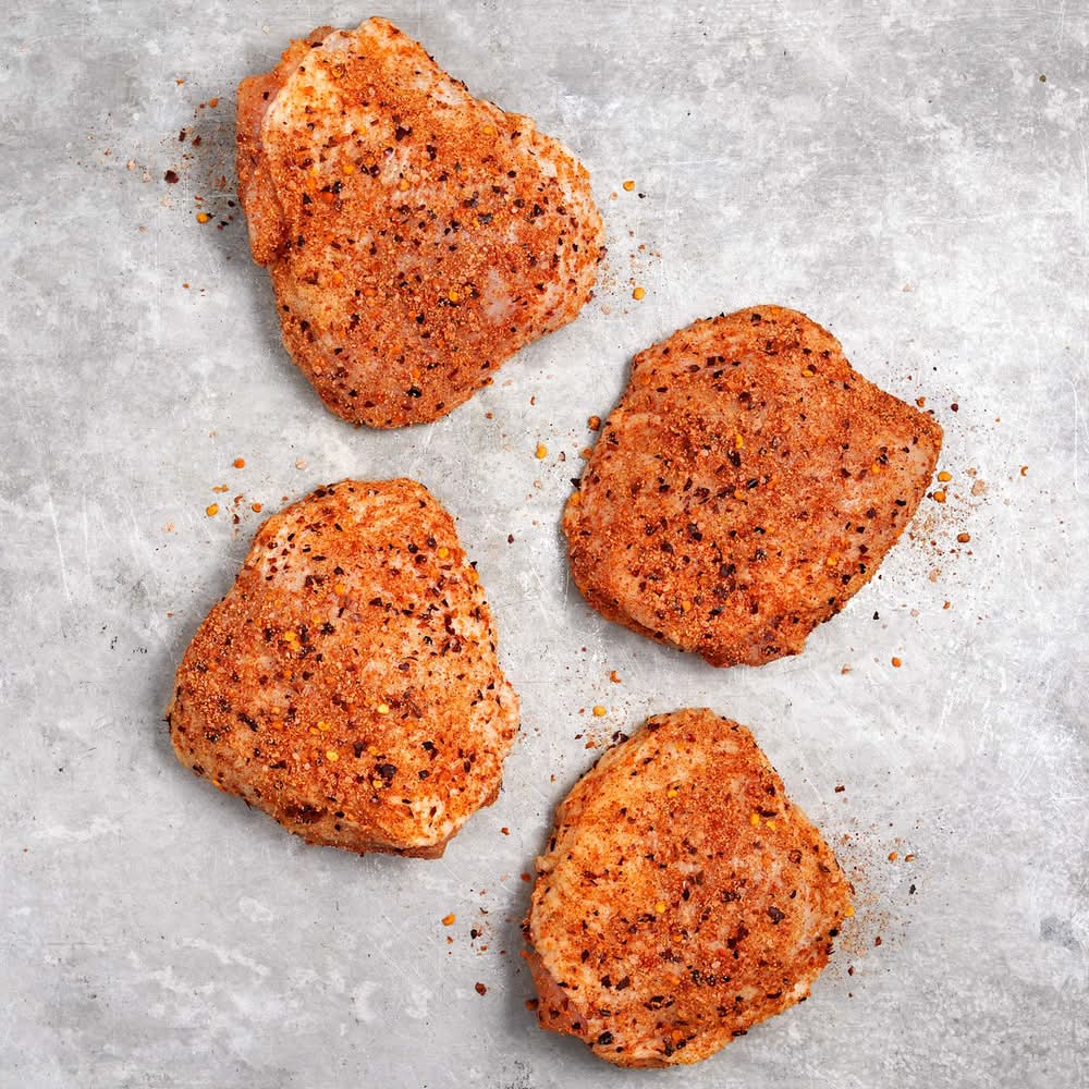 Wild Fork Foods Seasoned Bone in Skin on Chicken Thighs, Peri Peri (4 ct)