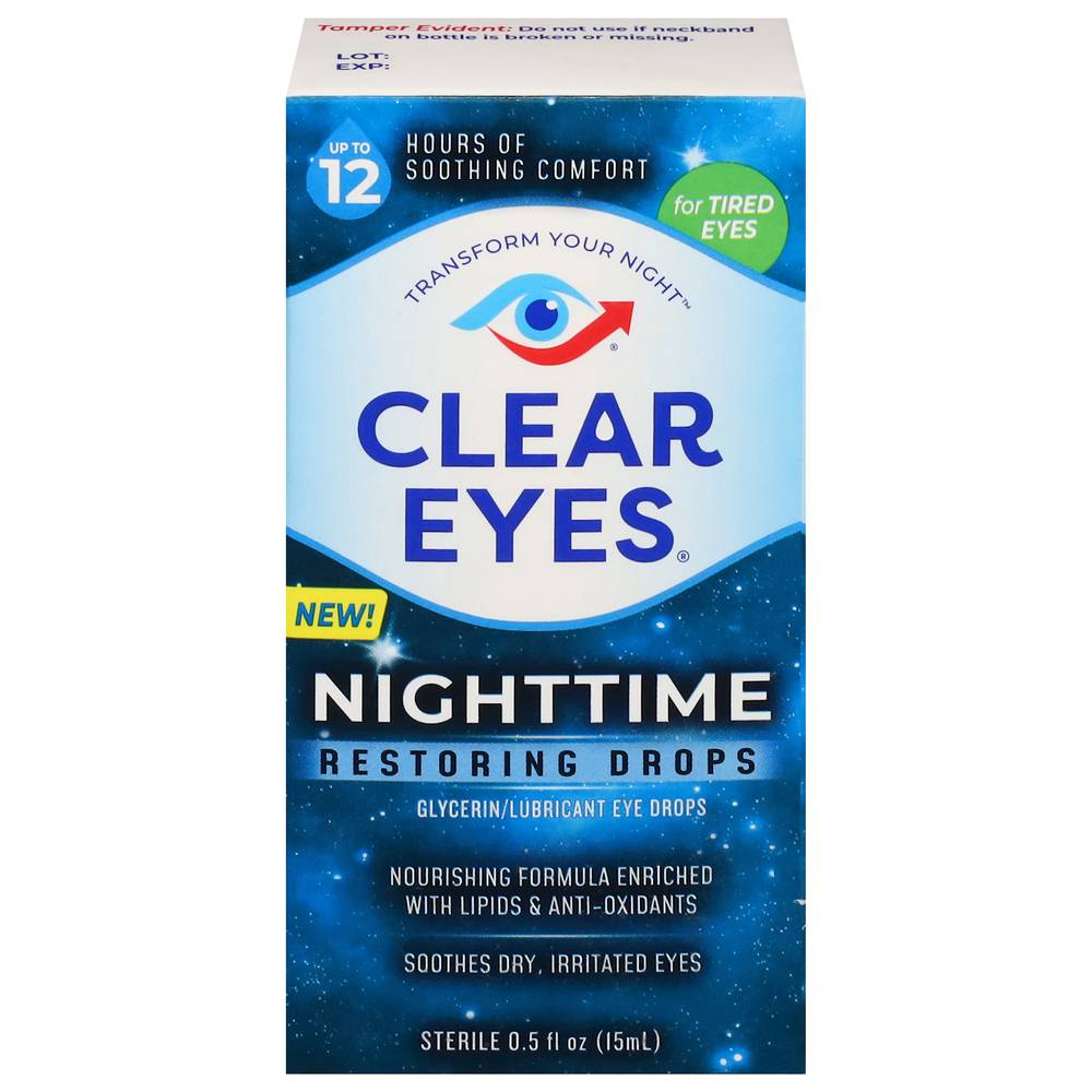 Clear Eyes Nighttime Restoring Relief Eyes Drops (0.5 fl oz)