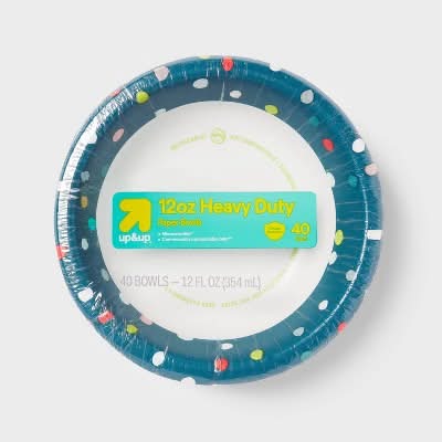 up&up Heavy Duty Dots Paper Bowls 12 oz (40 ct)