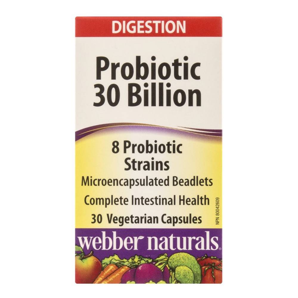 Webber Naturals Digestion Probiotic 30 Billion 8 Probiotic Strains (50 g)