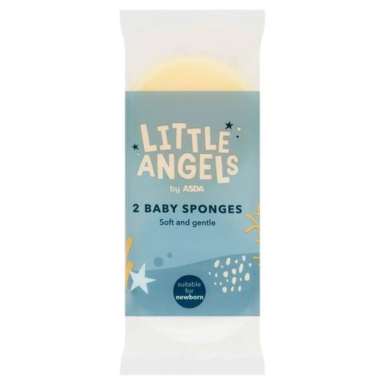 Asda Little Angels Baby Sponge Twin Pack  0+ Months
