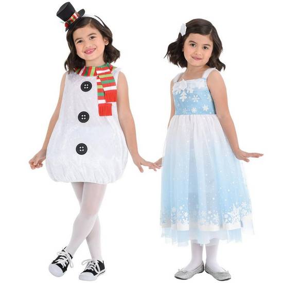 Kids' Snowman Winter Princess Transforming 2-in-1 Costume - Size - 3-4T