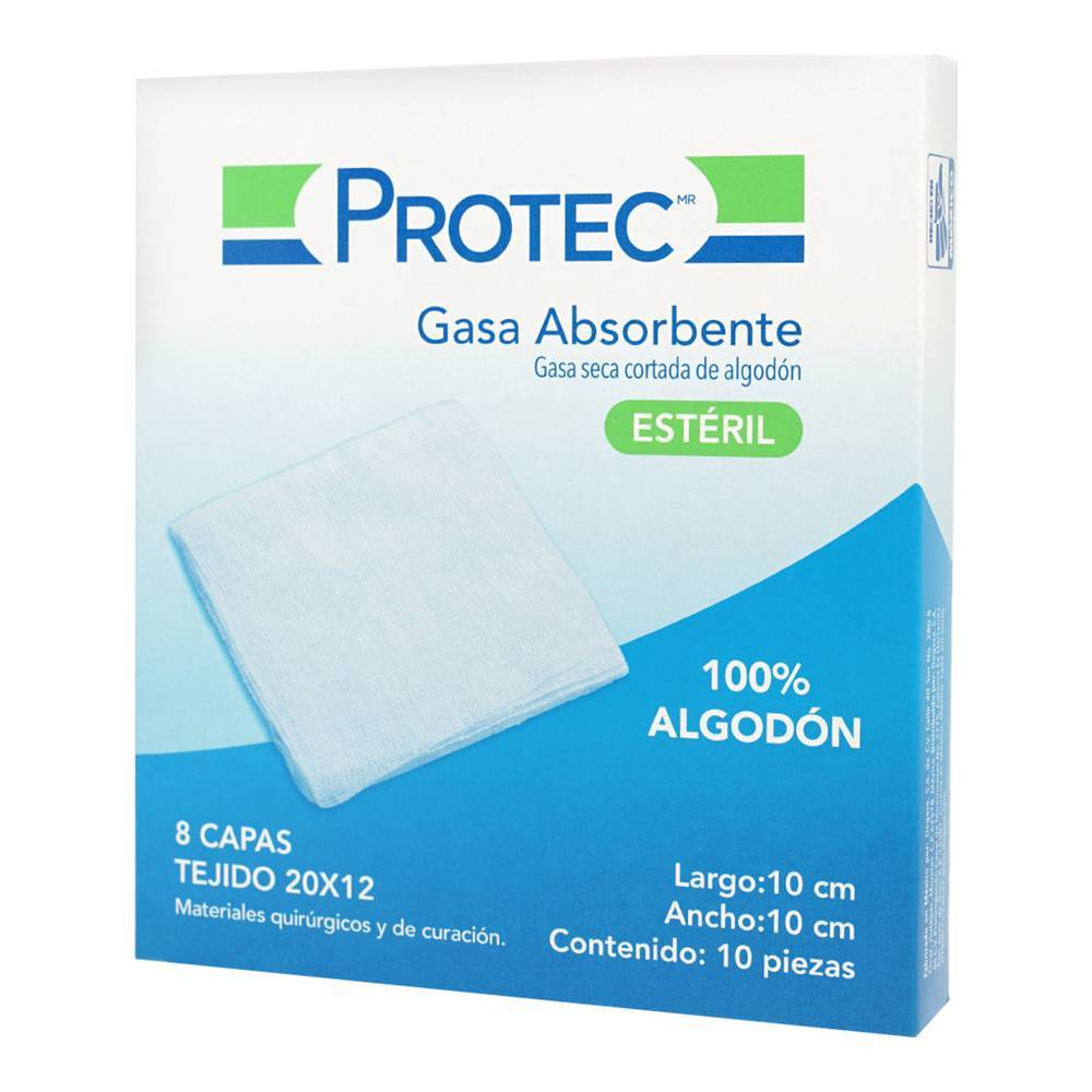 Protec gasa absorbente estéril (caja 10 piezas)