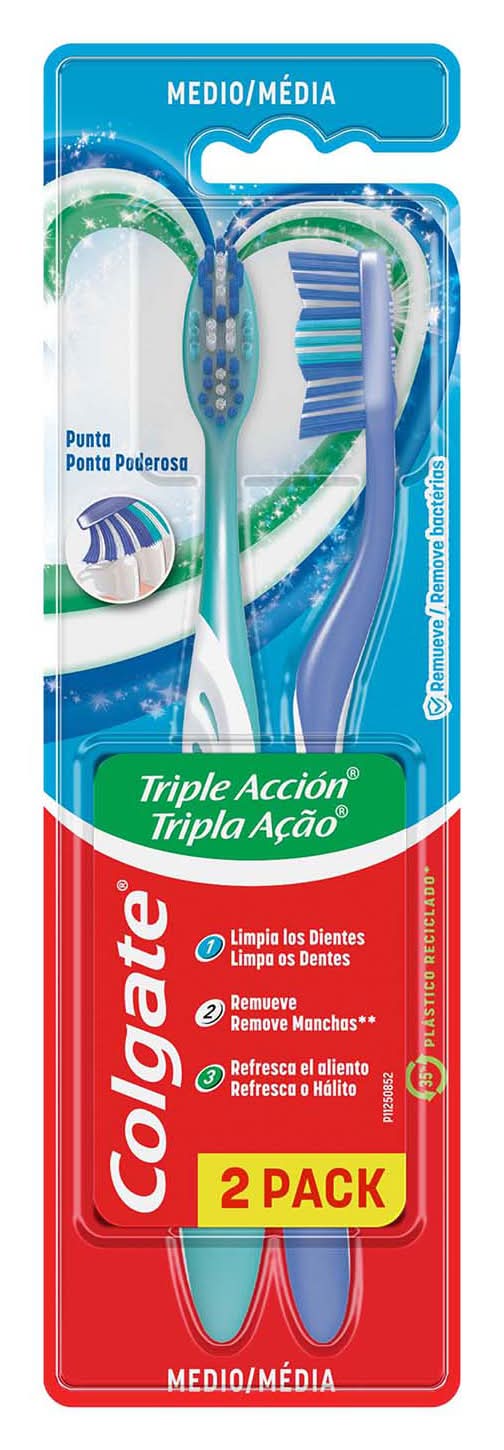 Colgate · Cepillo dental triple acción (2 un)