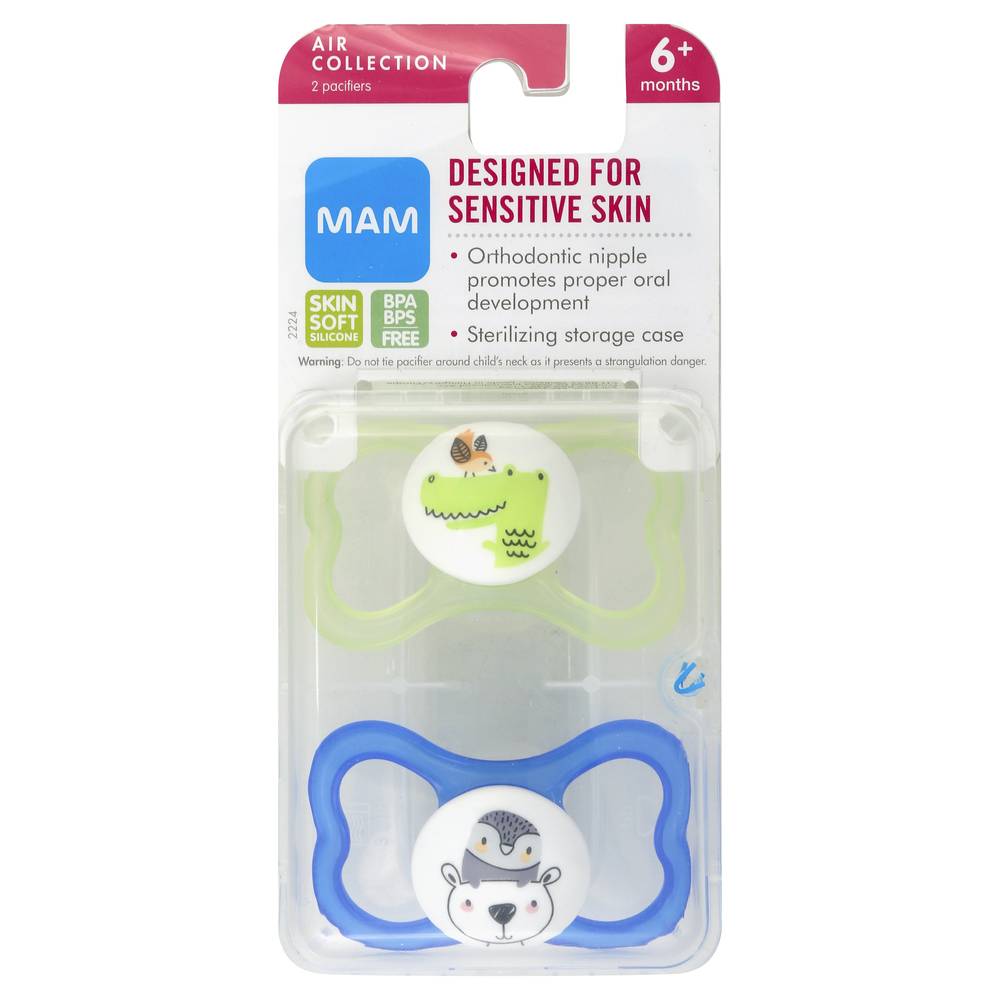 MAM 6+ Months Pacifier For Sensitive Skin (2 ct)