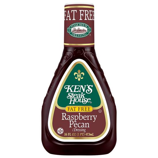 Ken's Steak House Fat Free Raspberry Pecan Dressing Gluten Free (16 fl oz)