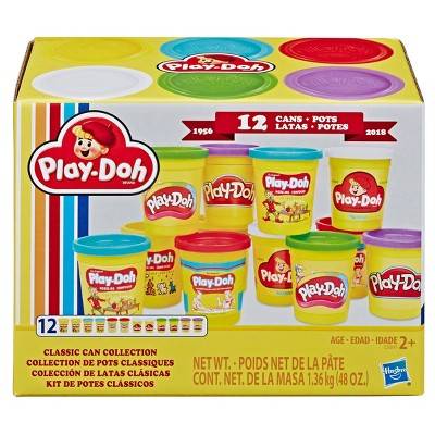 Play-Doh Retro Classic Can Collection Clay Dough, Assorted (48 oz, 12 ct)