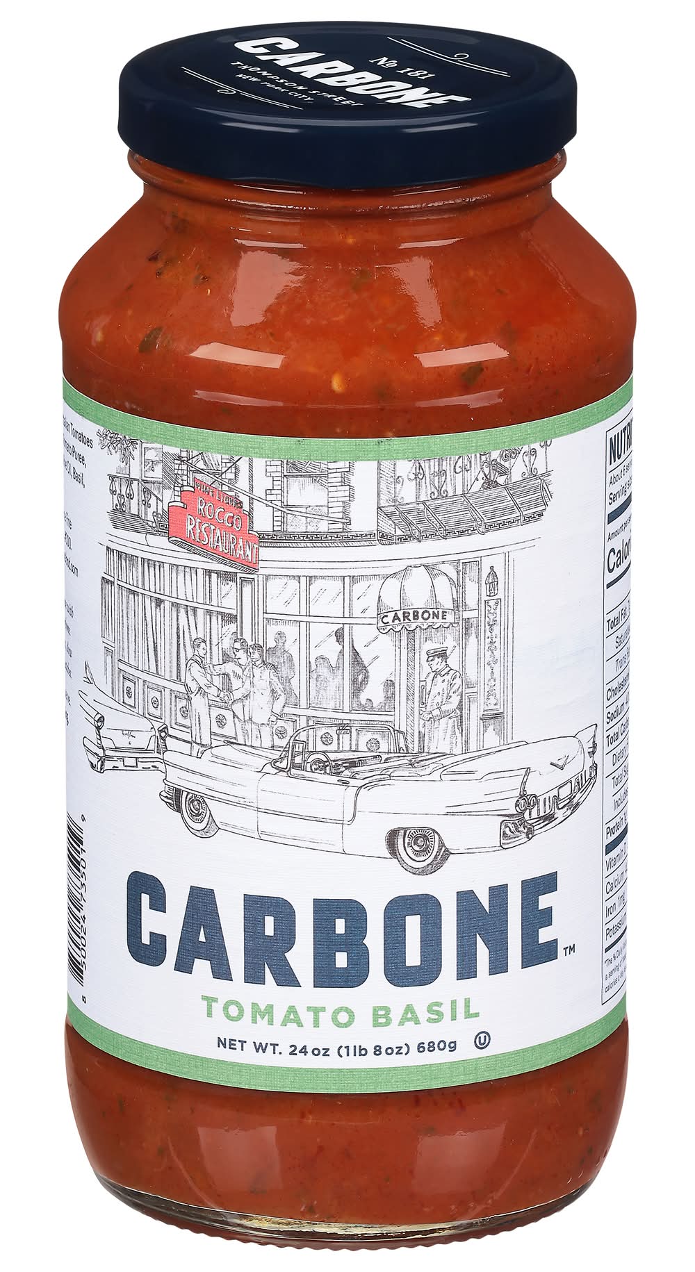 Carbone Pasta Sauce, Tomato Basil (24 oz)