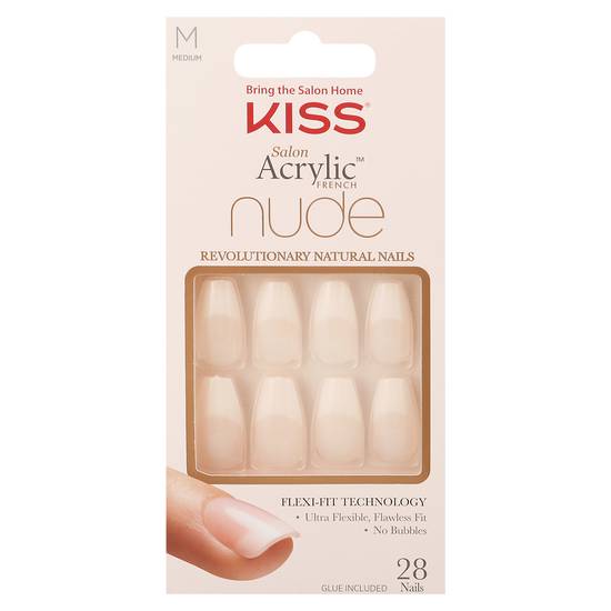 Kiss Salon Acrylic French Nude Nails (28 ct)