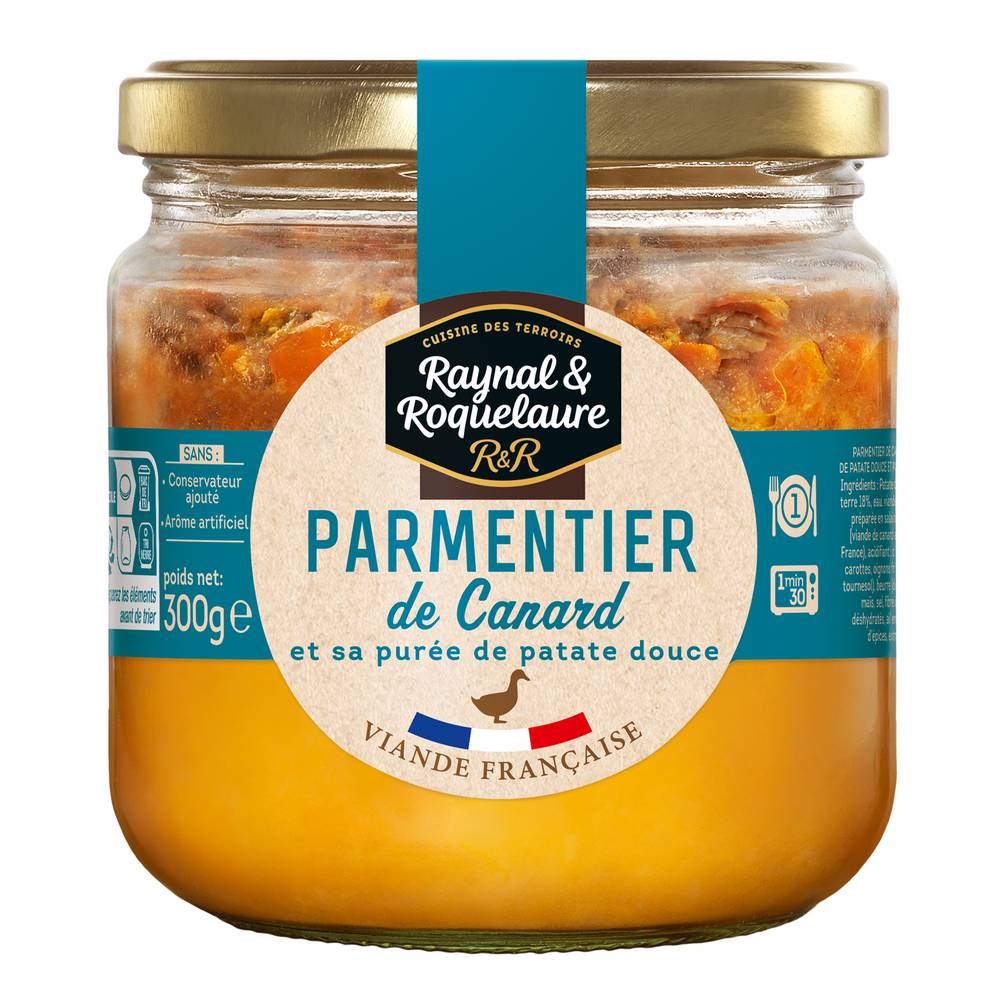 Raynal & Roquelaure - Parmentier canard purée patate douce bocal verre (300g)