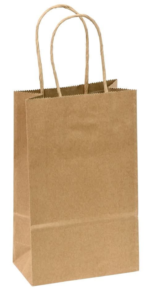 Natural Kraft Paper Gift Bags, S, Brown (3 pack)