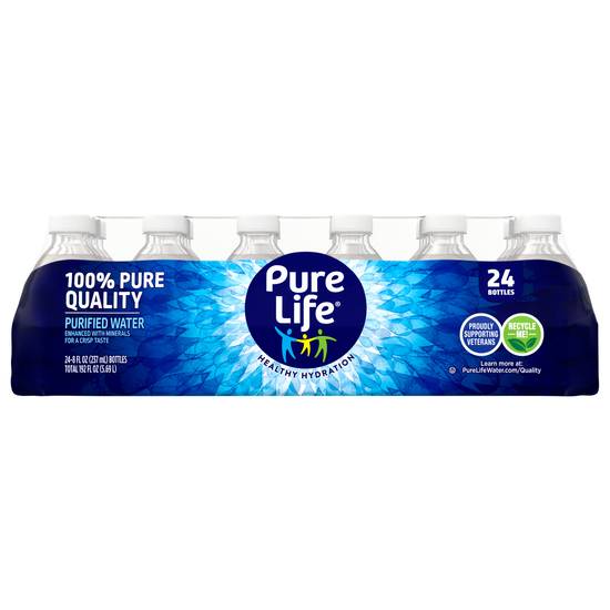 Pure Life Purified Water (24 ct, 8 fl oz)
