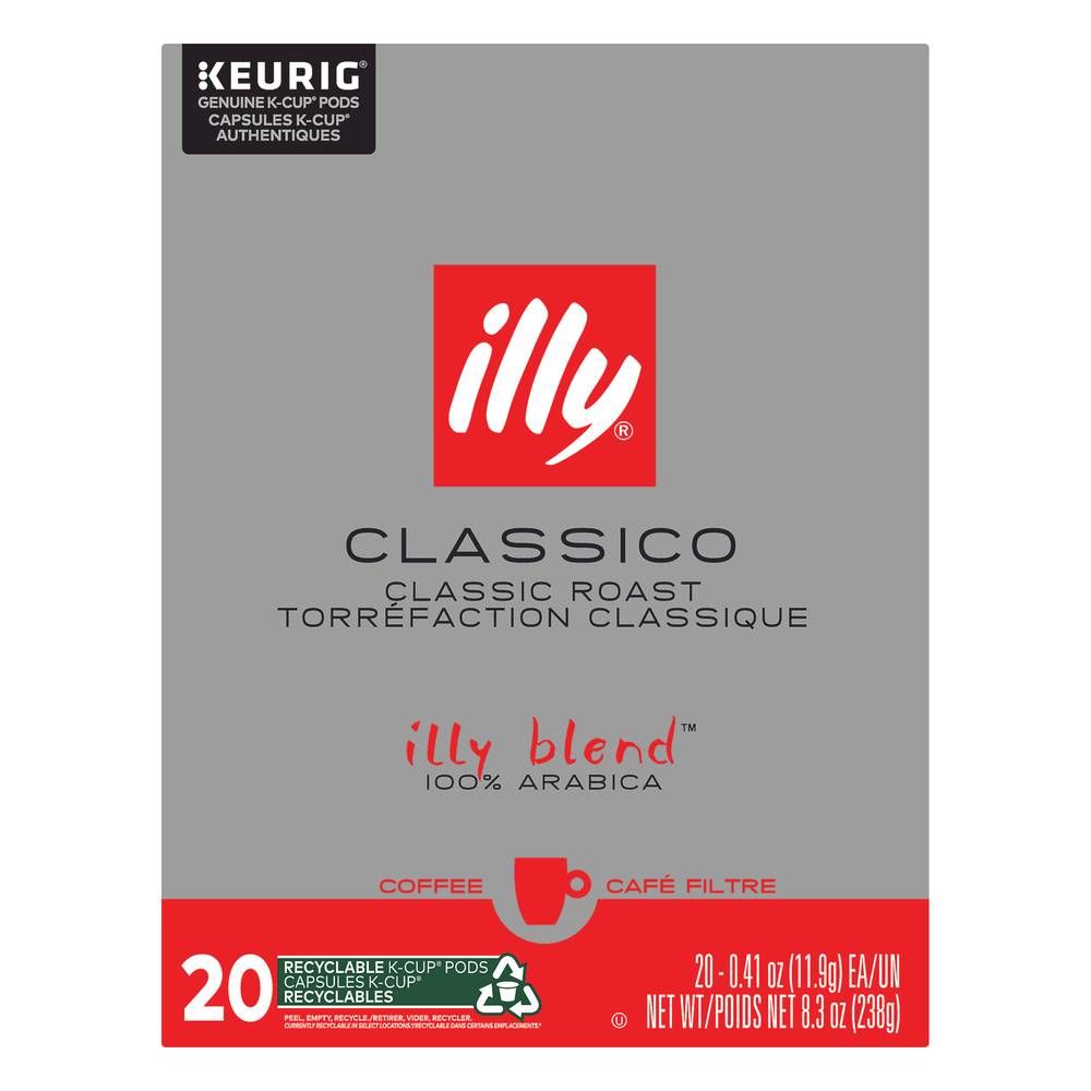 Illy Blend K-Cup Pods Classic Roast Classico Coffee (8.3 oz)