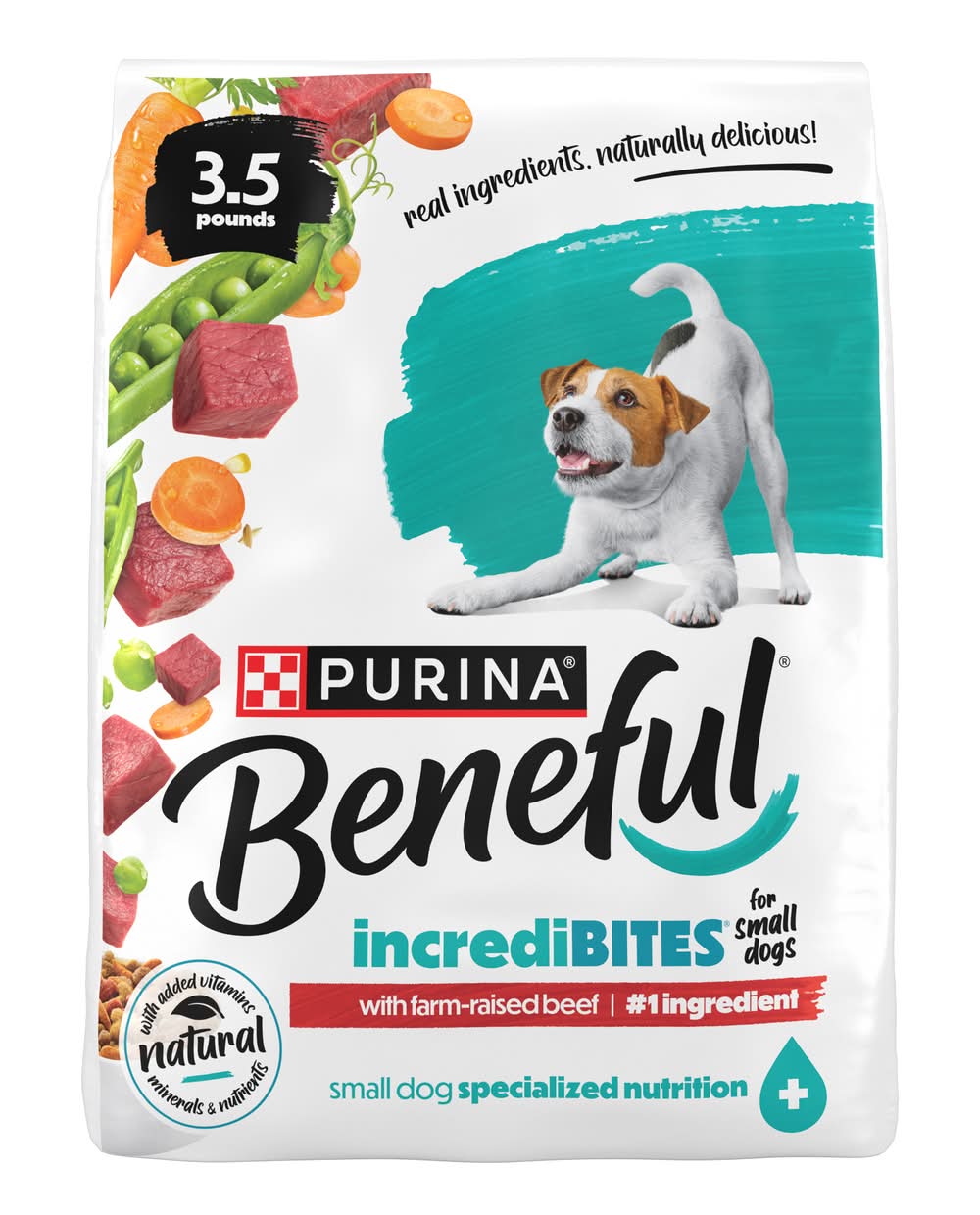 Purina Beneful Incredibites With Farm Raised Beef Dry Dog Food, Small Dog (3.5 lbs)