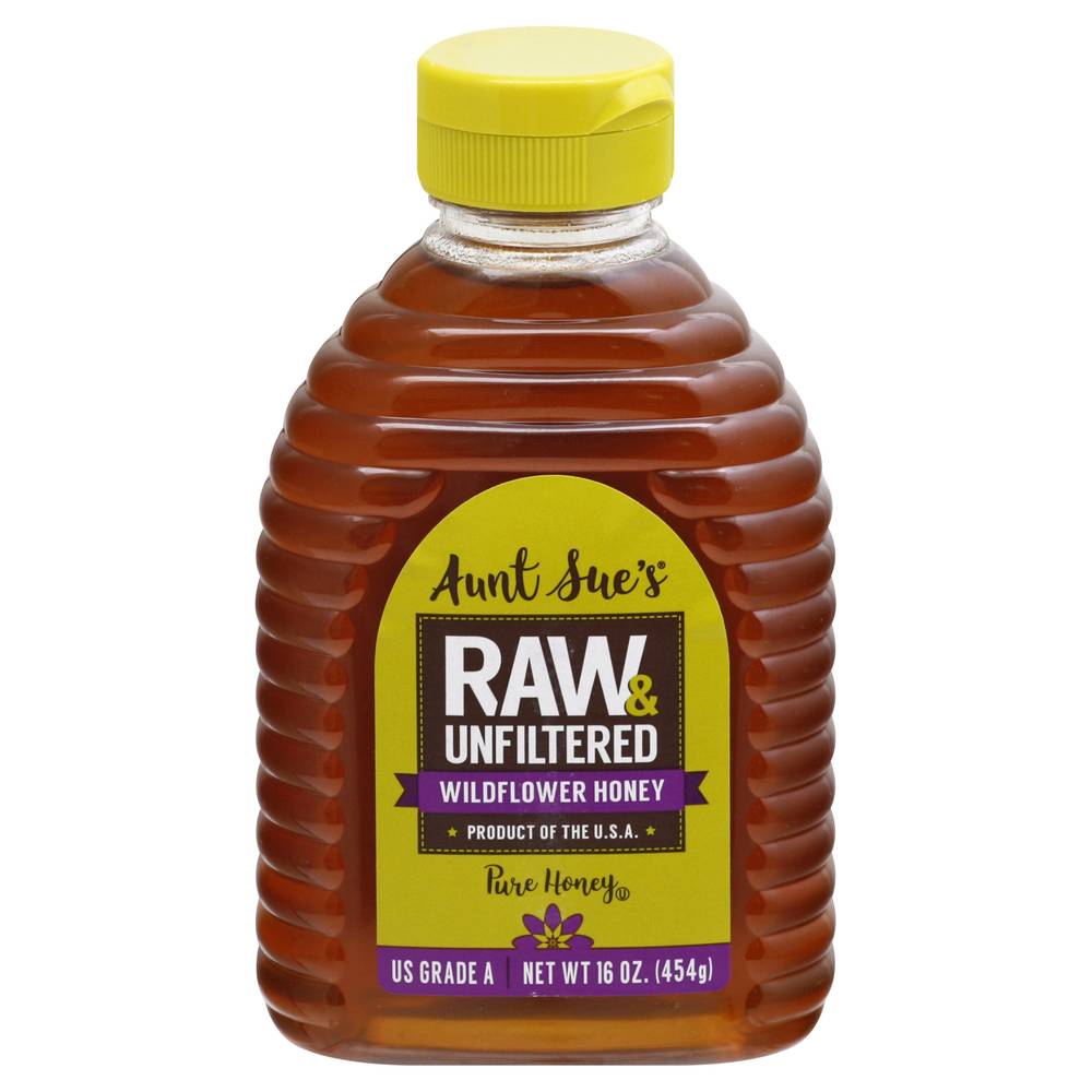 Aunt Sue's Raw & Unfiltered Wildflower Honey (1 lbs)