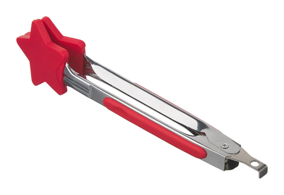 Patriotic Red Star Shaped Mini Serving Tongs