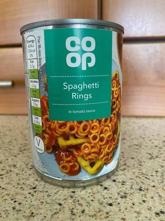 Co-op Spaghetti Rings in Tomato Sauce