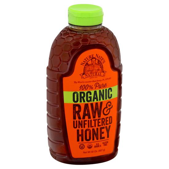 Nature Nate's 100% Pure Organic Raw & Unfiltered Honey