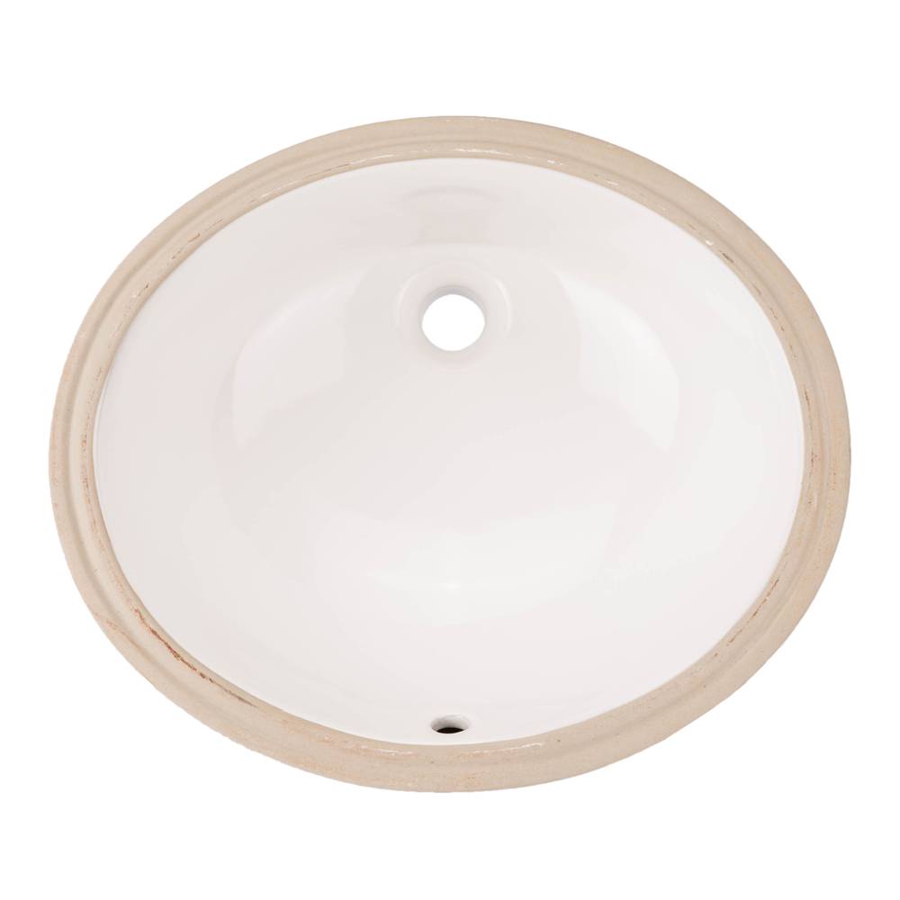 Project Source Vitreous China Undermount Oval White Bathroom Sink (19.2-in x 16.3-in) | ML-20506